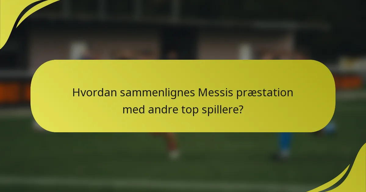Hvordan sammenlignes Messis præstation med andre top spillere?
